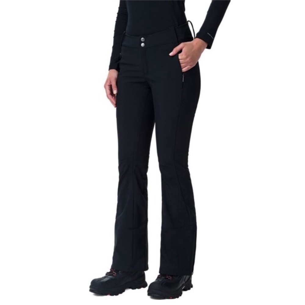 Columbia Black Ski Snow Pants size 2 Omni Heat Windproof.